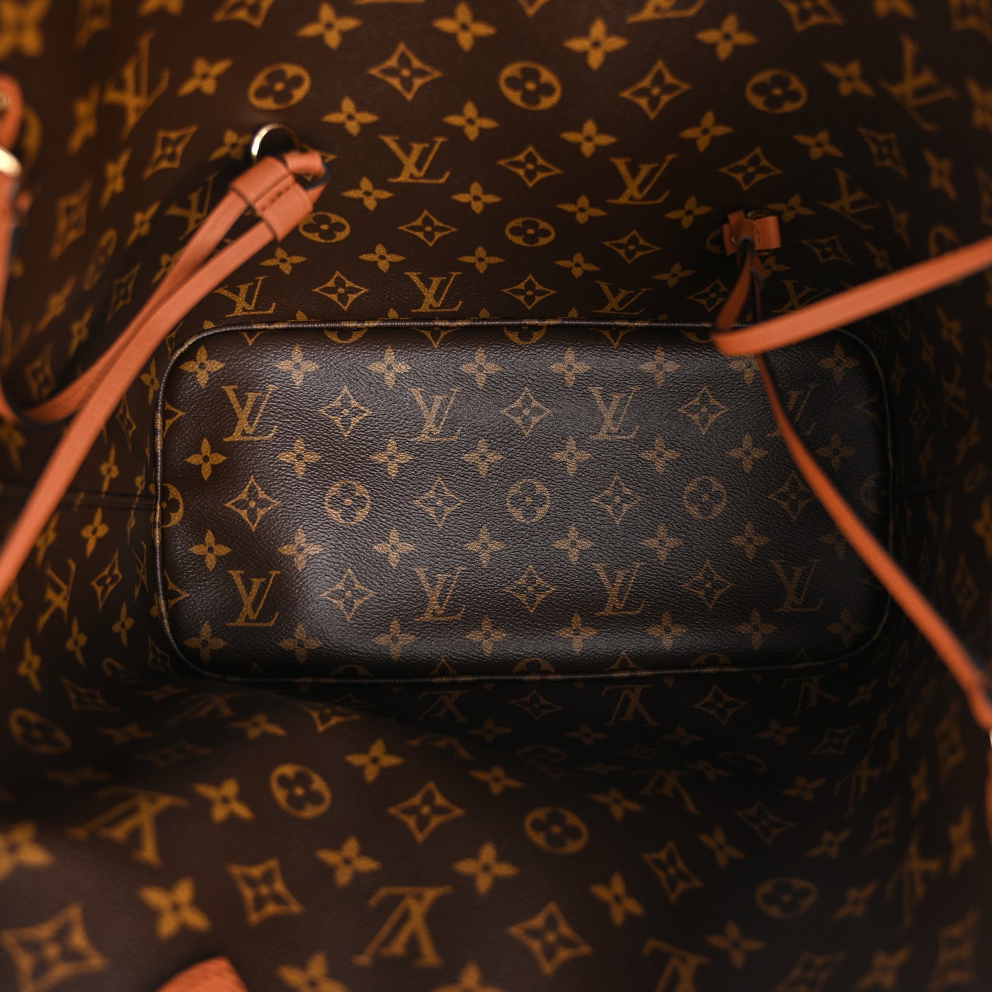 Monogram Calfskin Neo Neverfull Inside Out MM Tan
