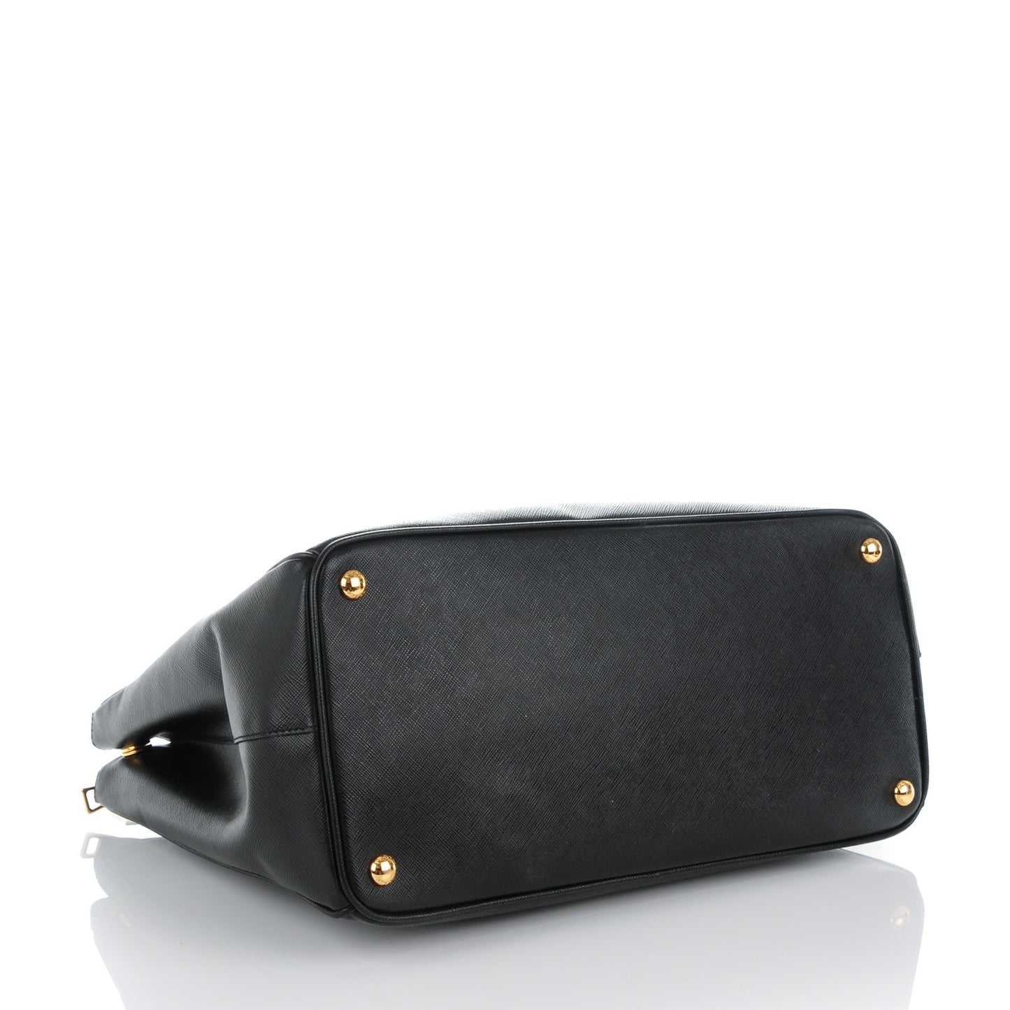 Saffiano Large Galleria Double Zip Tote Black