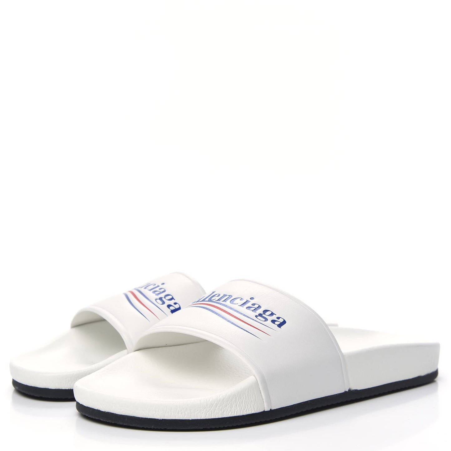 Nappa Political Campaign Logo Womens Pool Slide Sandals 39 White