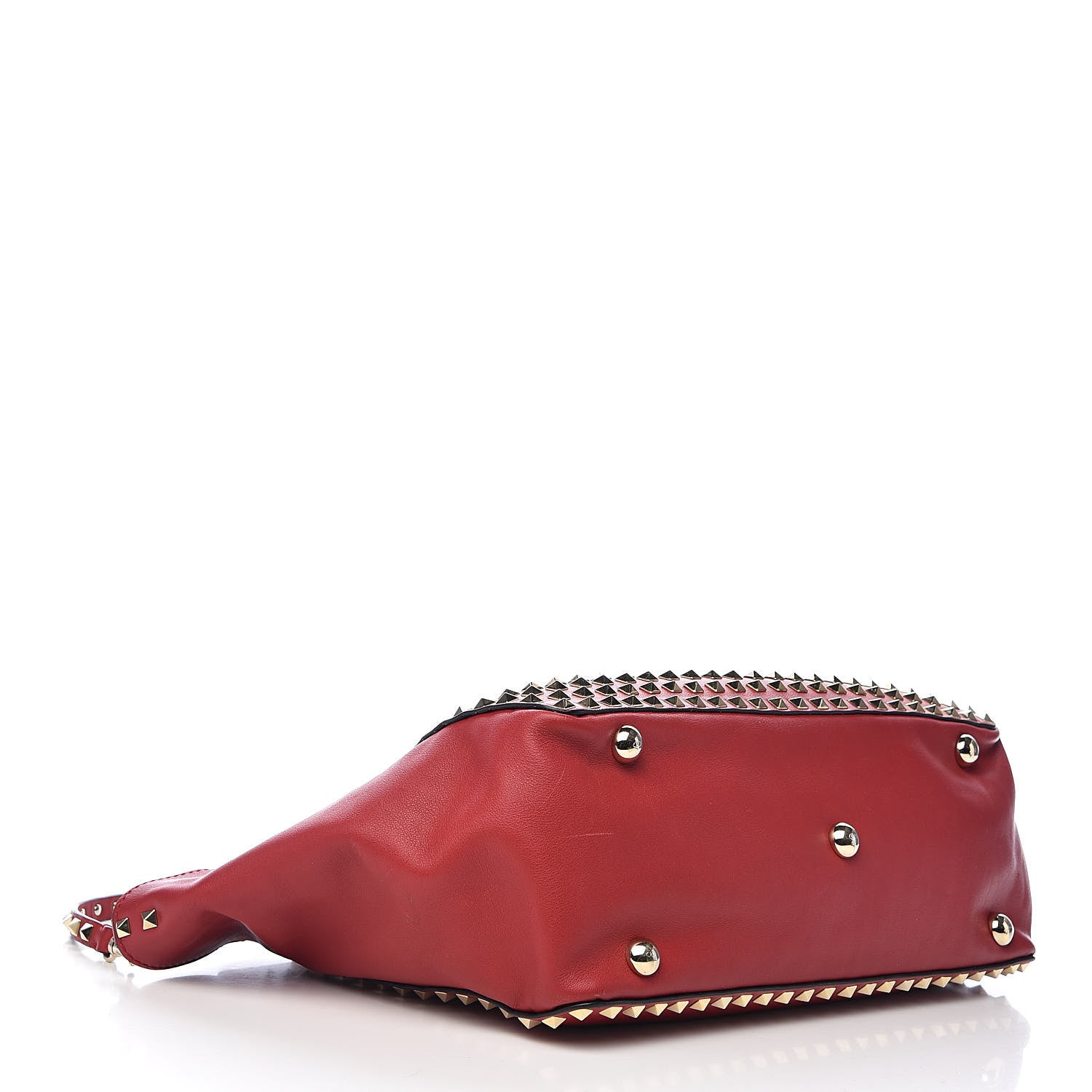 Valentino Garavani Vitello Medium Rockstud All Over Tote Rosso Valentino 4 of 13
