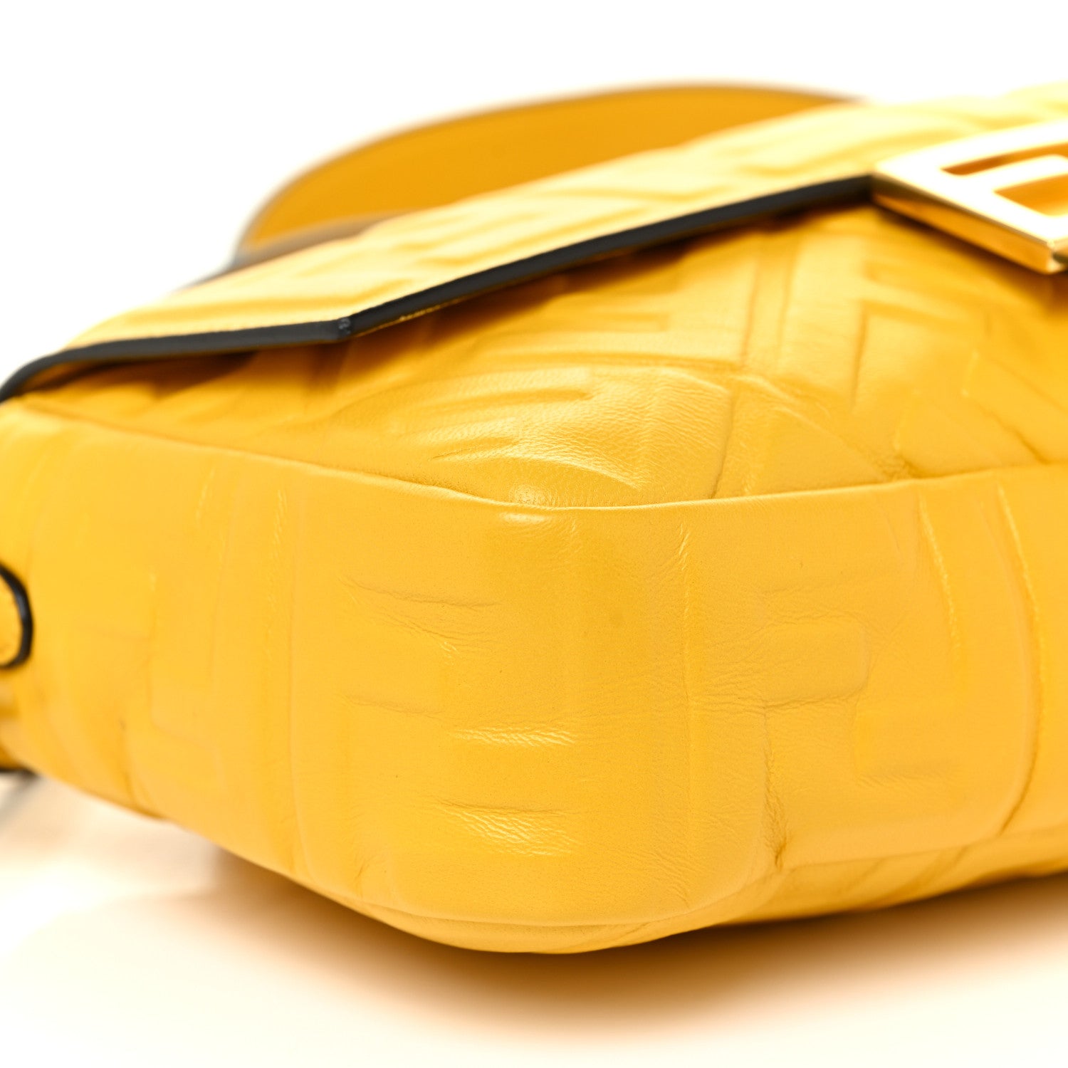 Fendi Nappa FF 1974 Embossed Baguette Mimosa 8 of 11