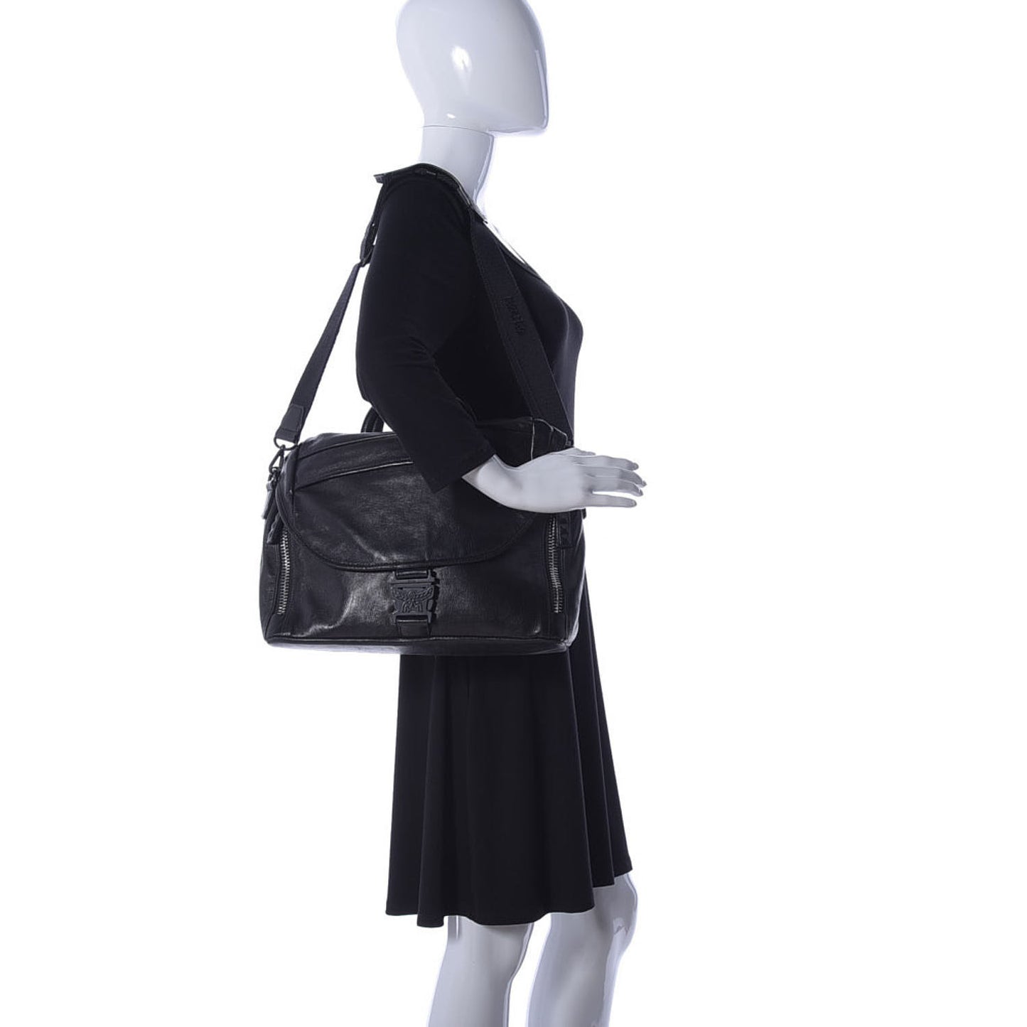 Lambskin Medium Killian Messenger Bag Black