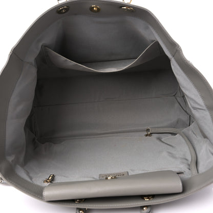 Chanel Bullskin Stitched Large Shopping Bag Grey 5 of 15