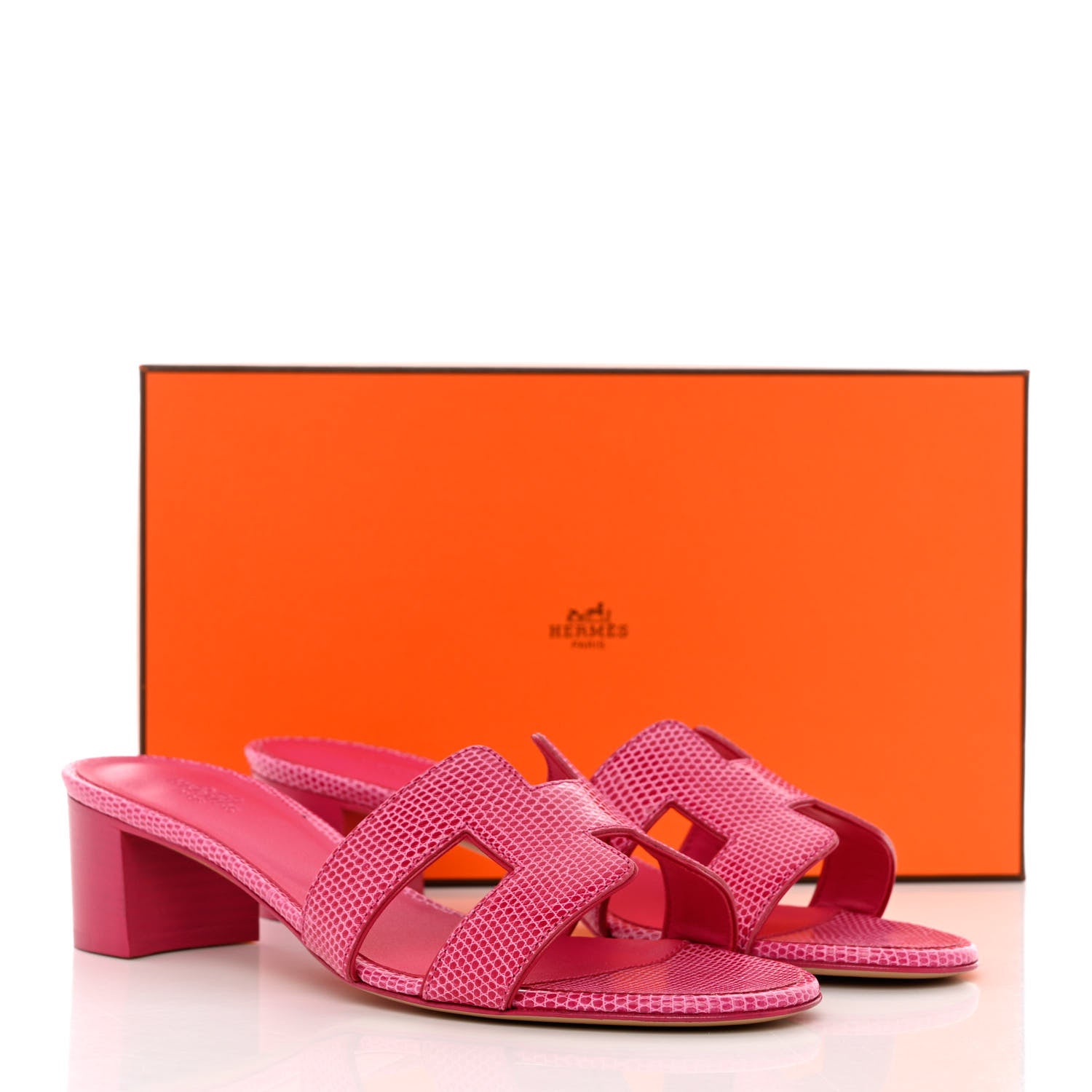 HERMES オアジス ピンクラメ 38 Hermes Lizard Oasis Sandals 38 Rose Fuchsia 1164964 – FASHIONPHILE