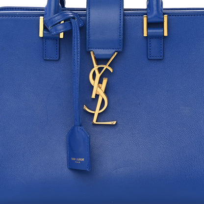 Saint Laurent Calfskin Monogram Baby Cabas Blue 7 of 13