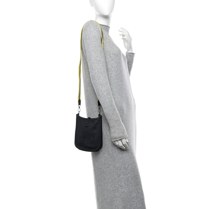 Hermes Epsom Amazone Evelyne TPM Bleu Indigo Lime 2 of 10