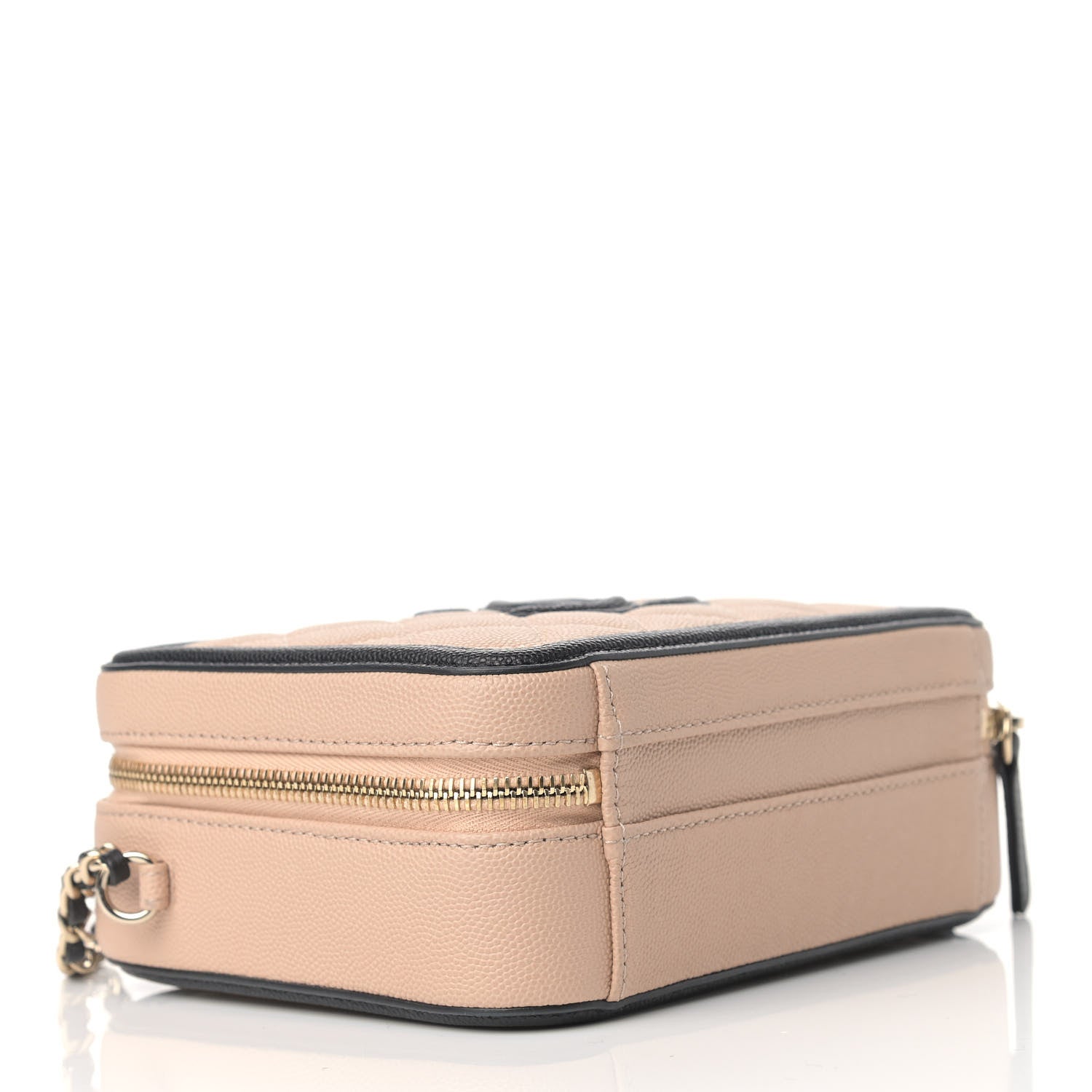 Chanel Caviar Quilted Medium CC Filigree Vanity Case Beige Black 4 of 9