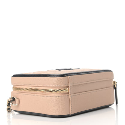 Chanel Caviar Quilted Medium CC Filigree Vanity Case Beige Black 4 of 9