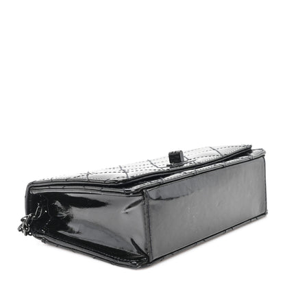 Chanel Patent Calfskin Quilted Reissue Mini Wallet On Chain So Black 4 of 13