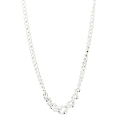 Tiffany Sterling Silver Forge Graduated Link Necklace 1 of 4