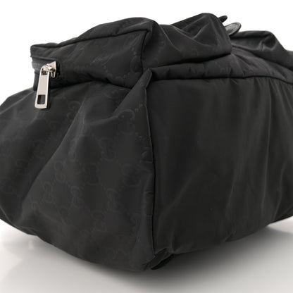 Gucci Nylon Monogram Medium Light Single Buckle Backpack Black 9 of 11