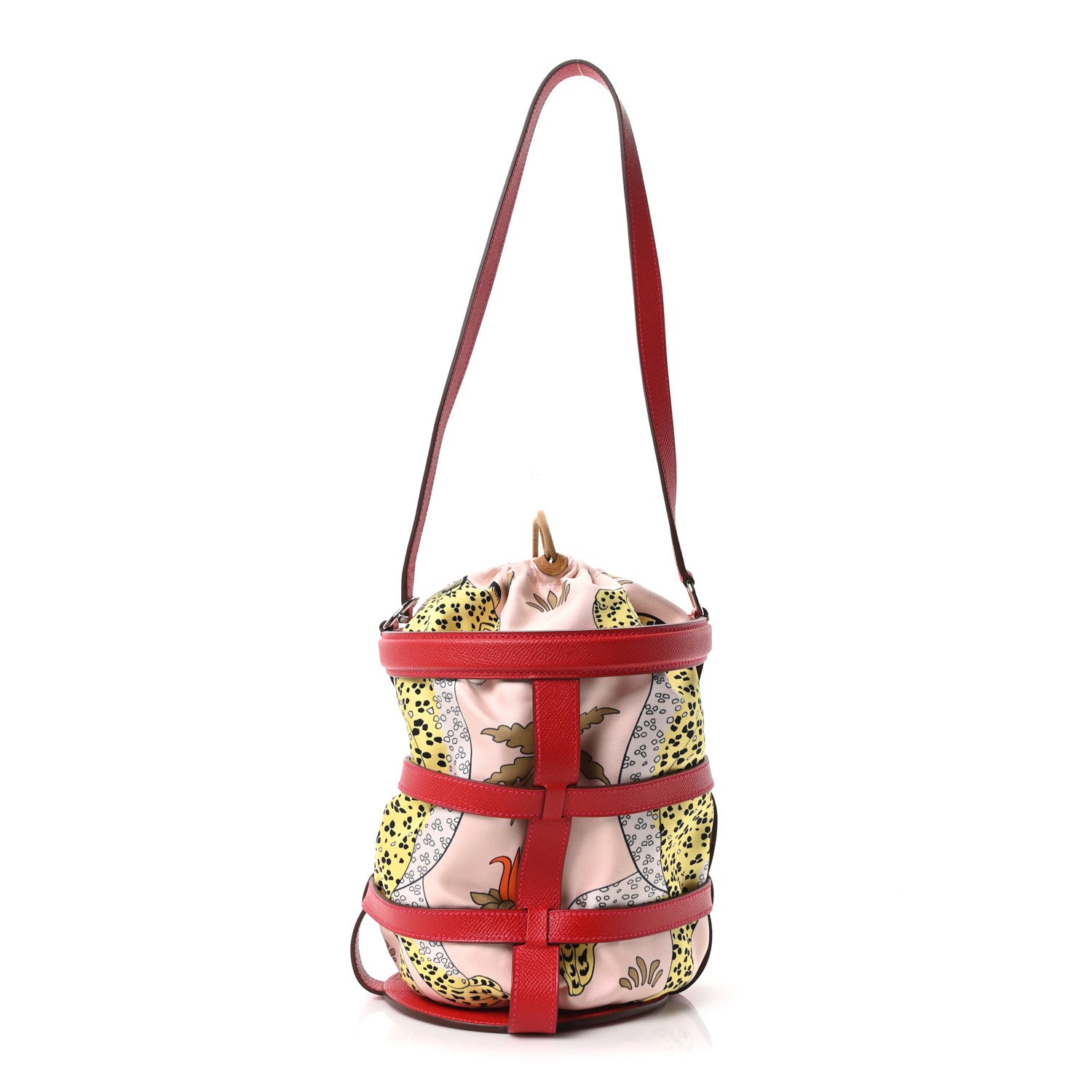 Hermes Epsom Silk Les Leopards Musardine Bag Rouge Casaque 1 of 11