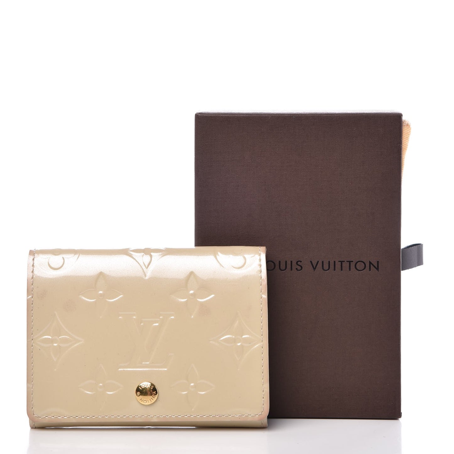 Vernis Business Card Holder Blanc Corail