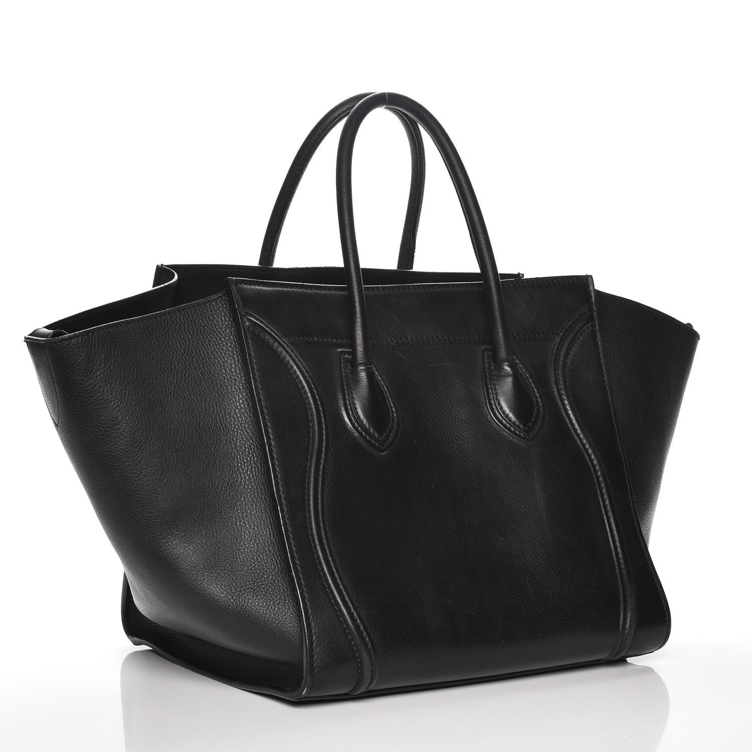 Celine Supple Calfskin Medium Phantom Luggage Black 3 of 8