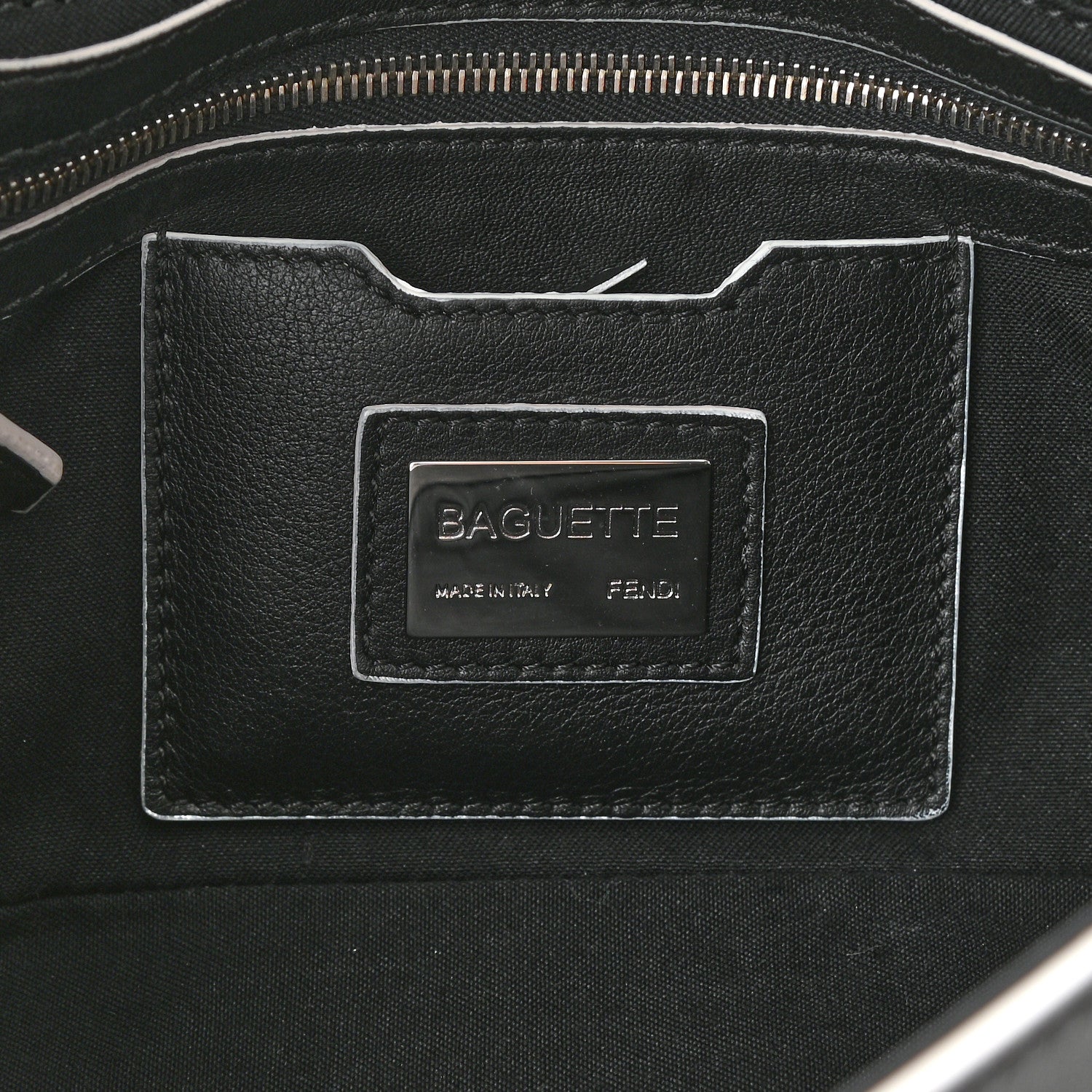 Fendi Vitello Dolce Elite Monster Eyes Bi-Color Baguette Black Yellow 6 of 8