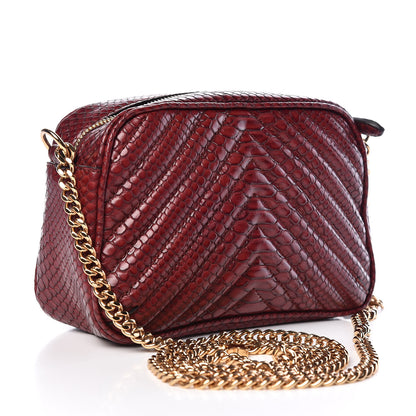Stella McCartney Snakeskin Effect Small Star Patch Shoulder Bag Burgundy 3 of 10