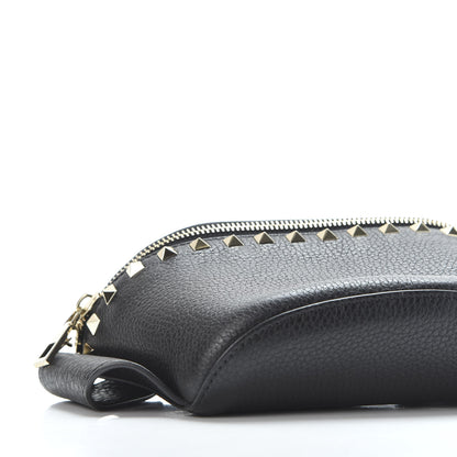 Valentino Garavani Grainy Calfskin Rockstud Belt Bag Black 6 of 9