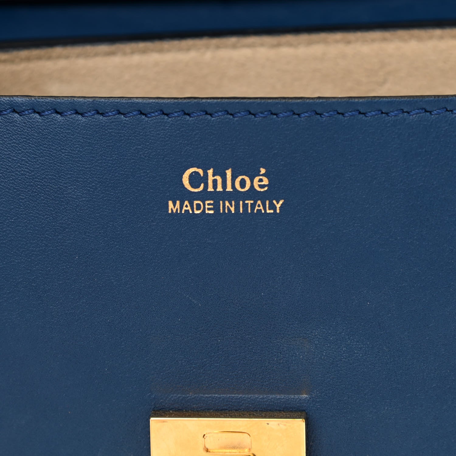 Chloe Lambskin Drew Threaded-Chain Shoulder Bag Blue 6 of 9