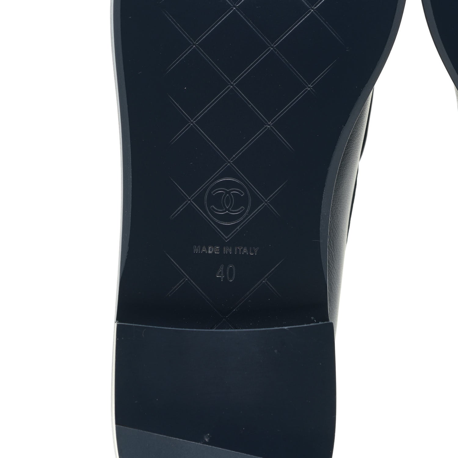 Chanel Lambskin Quilted CC Turnlock Loafers 40 Navy 6 of 9