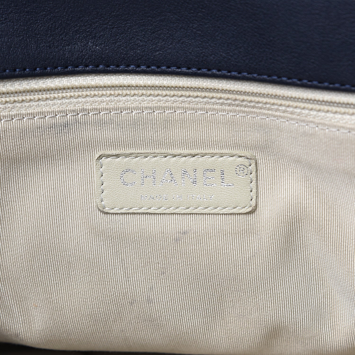 Chanel Washed Lambskin Quilted Chain Around Maxi Flap Dark Navy Blue 5 of 14