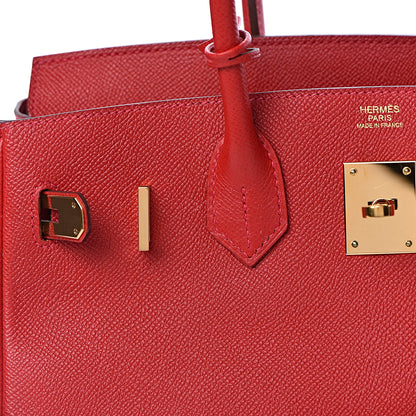 Hermes Epsom Birkin 30 Rouge Casaque 31 of 38