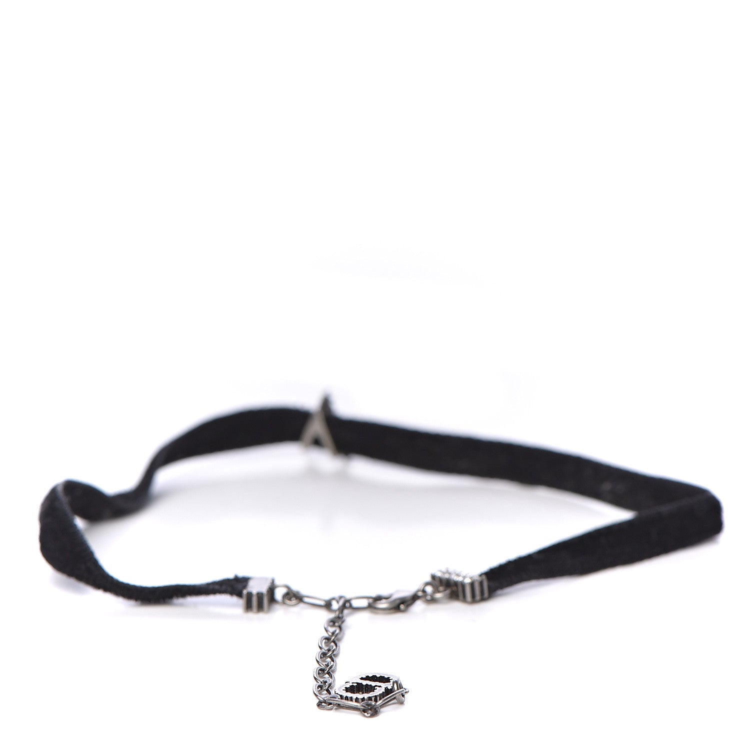 Christian Dior Velvet Crystal Star Choker Necklace Black 3 of 4
