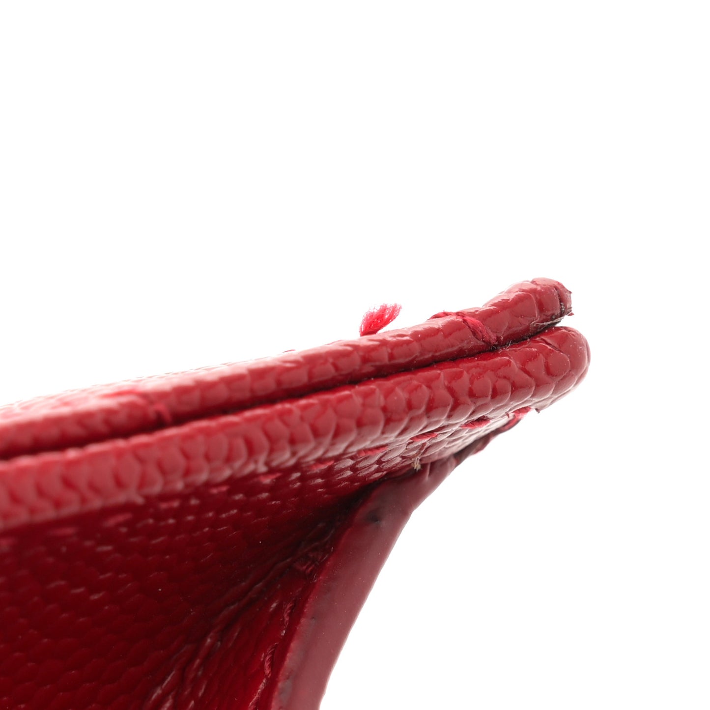 Grain De Poudre Matelasse Chevron Monogram Envelope Chain New Red