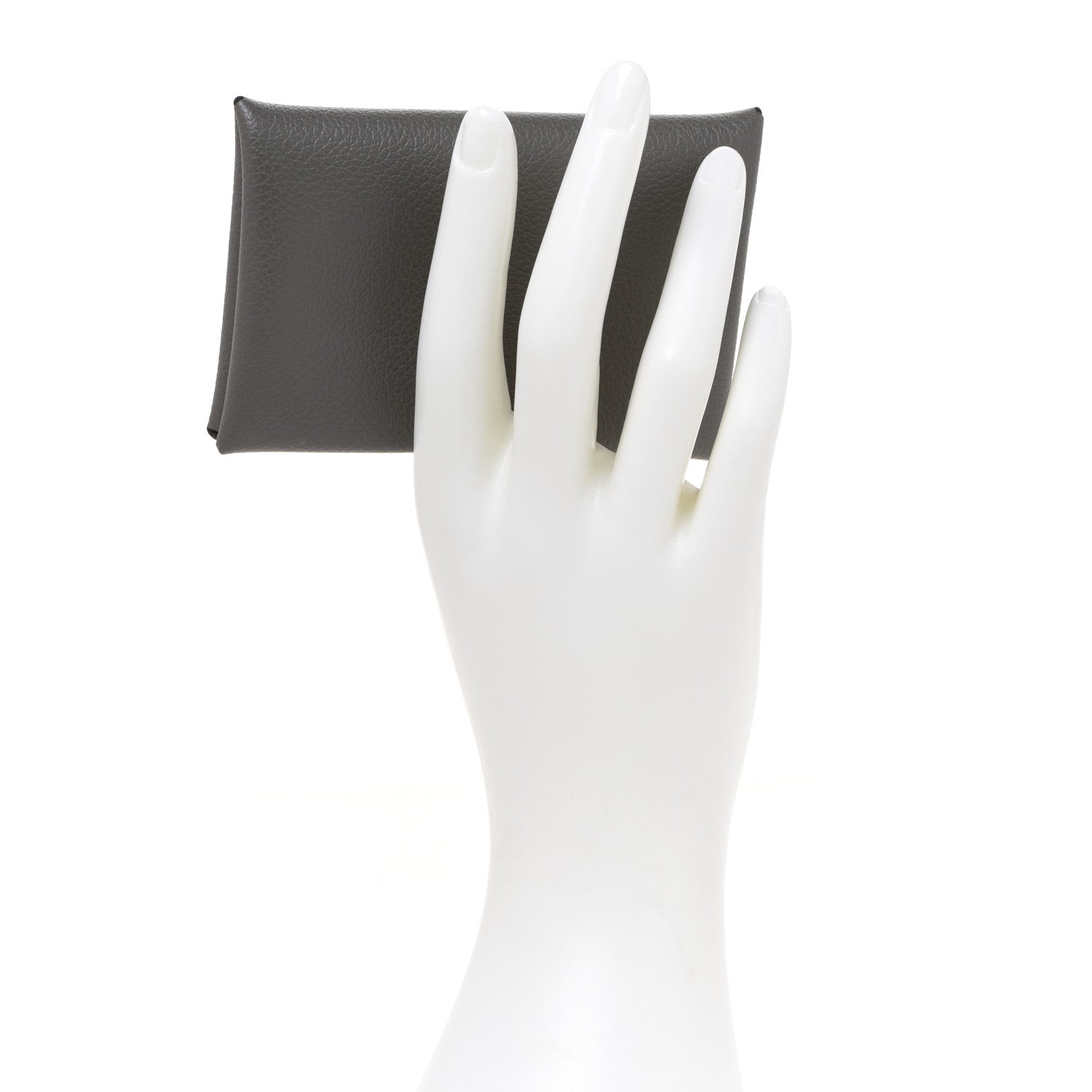 Hermes Evercolor Calvi Card Case Gris Meyer 2 of 7