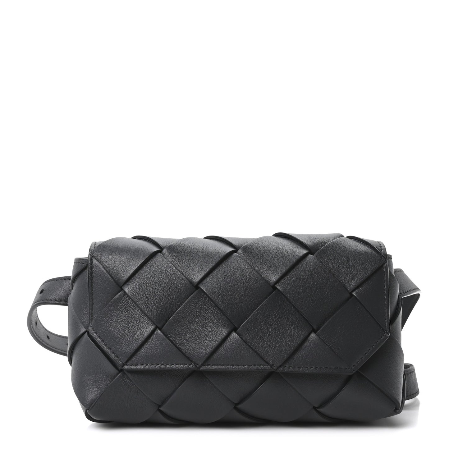Calfskin Intreccio Diago Belt Bag Ardoise