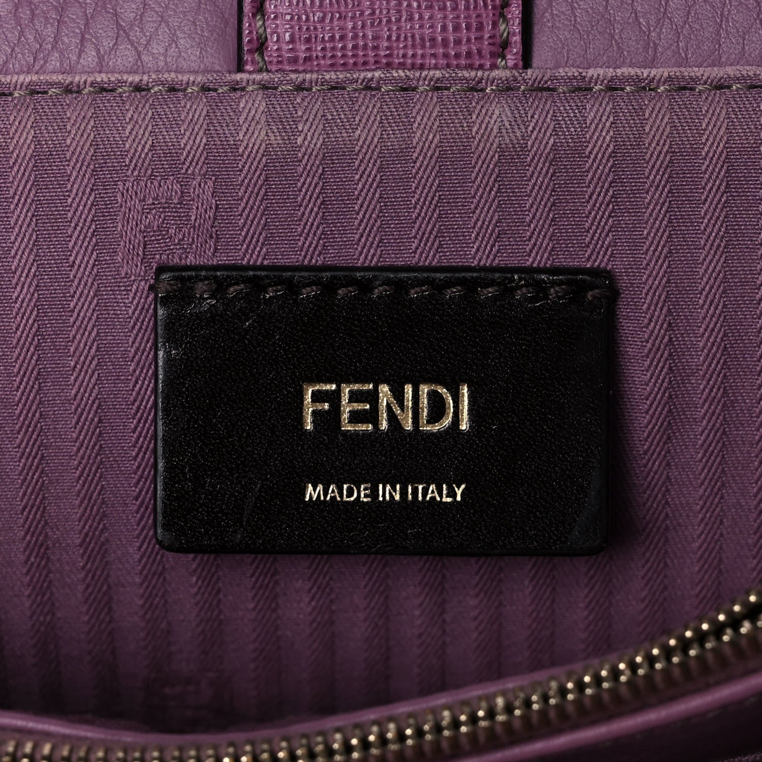 Fendi Vitello Elite Flamingo Petite 2Jours Tote Lilla Glicine 6 of 11