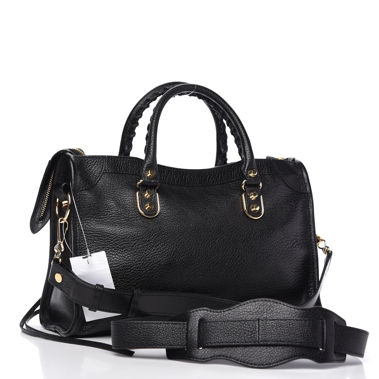 Balenciaga Chevre Gold Metallic Edge Hardware City Black 3 of 10