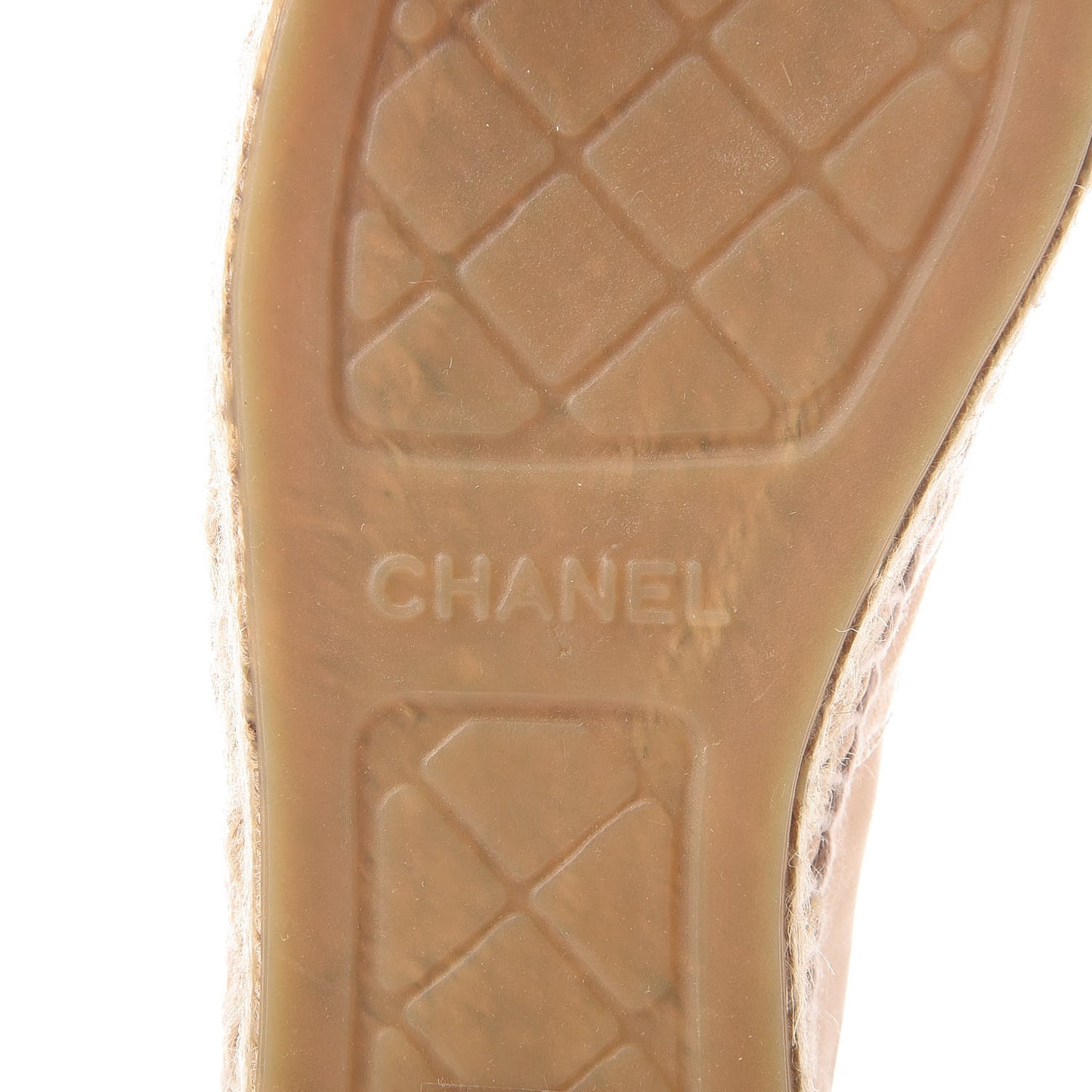 Lambskin CC Espadrilles 38 Beige Black