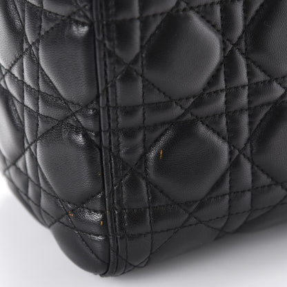 Christian Dior Lambskin Cannage Medium Lady Dior Black 10 of 13