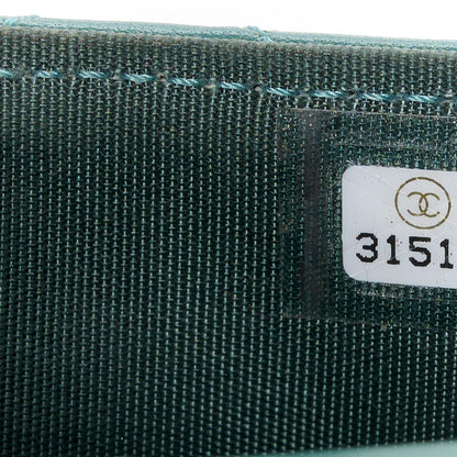 Chanel Lambskin Quilted Top Handle Flap Coin Purse With Chain Green 6 of 10