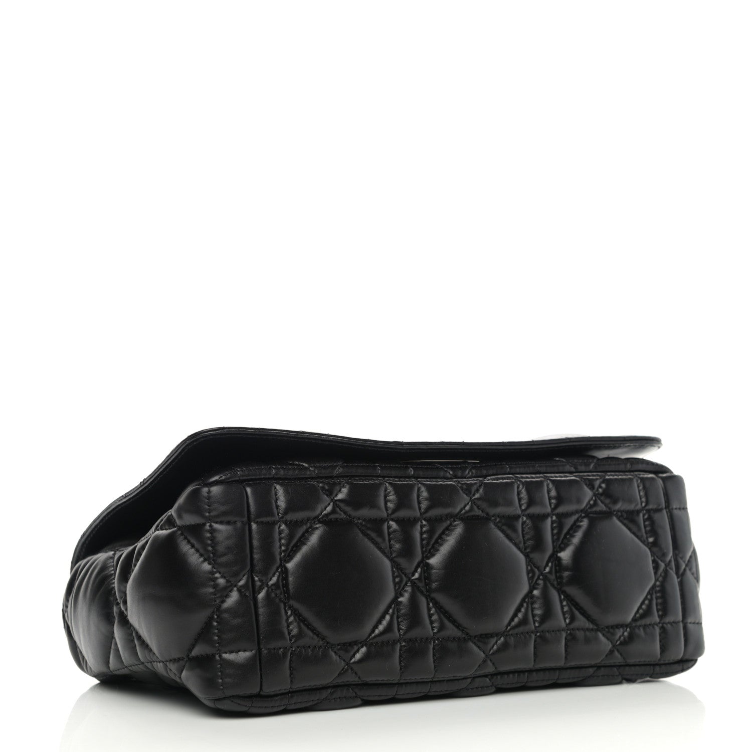 Christian Dior Calfskin Macrocannage Medium Caro Bag Black 4 of 10
