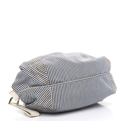 Fendi Denim Striped Spy Bowler Blue 4 of 12