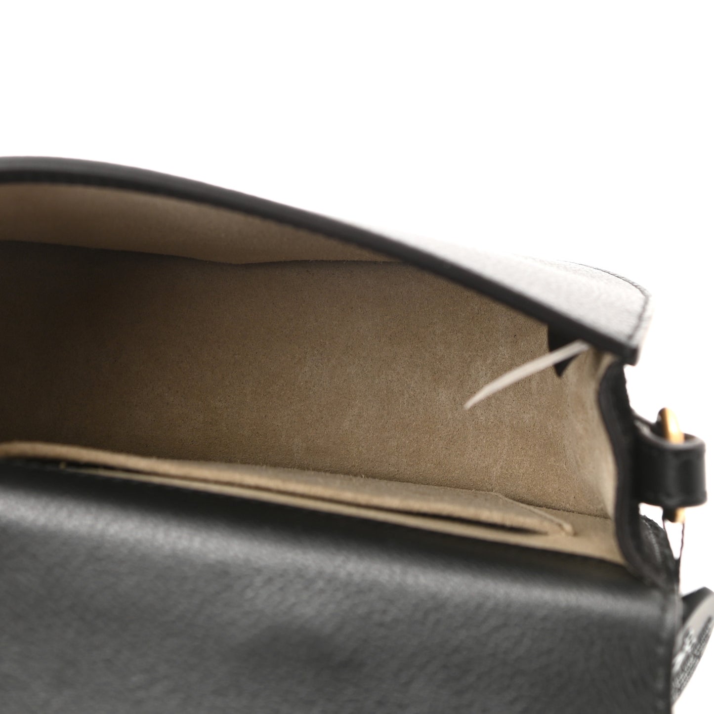 Calfskin Suede Small Nile Bracelet Bag Black