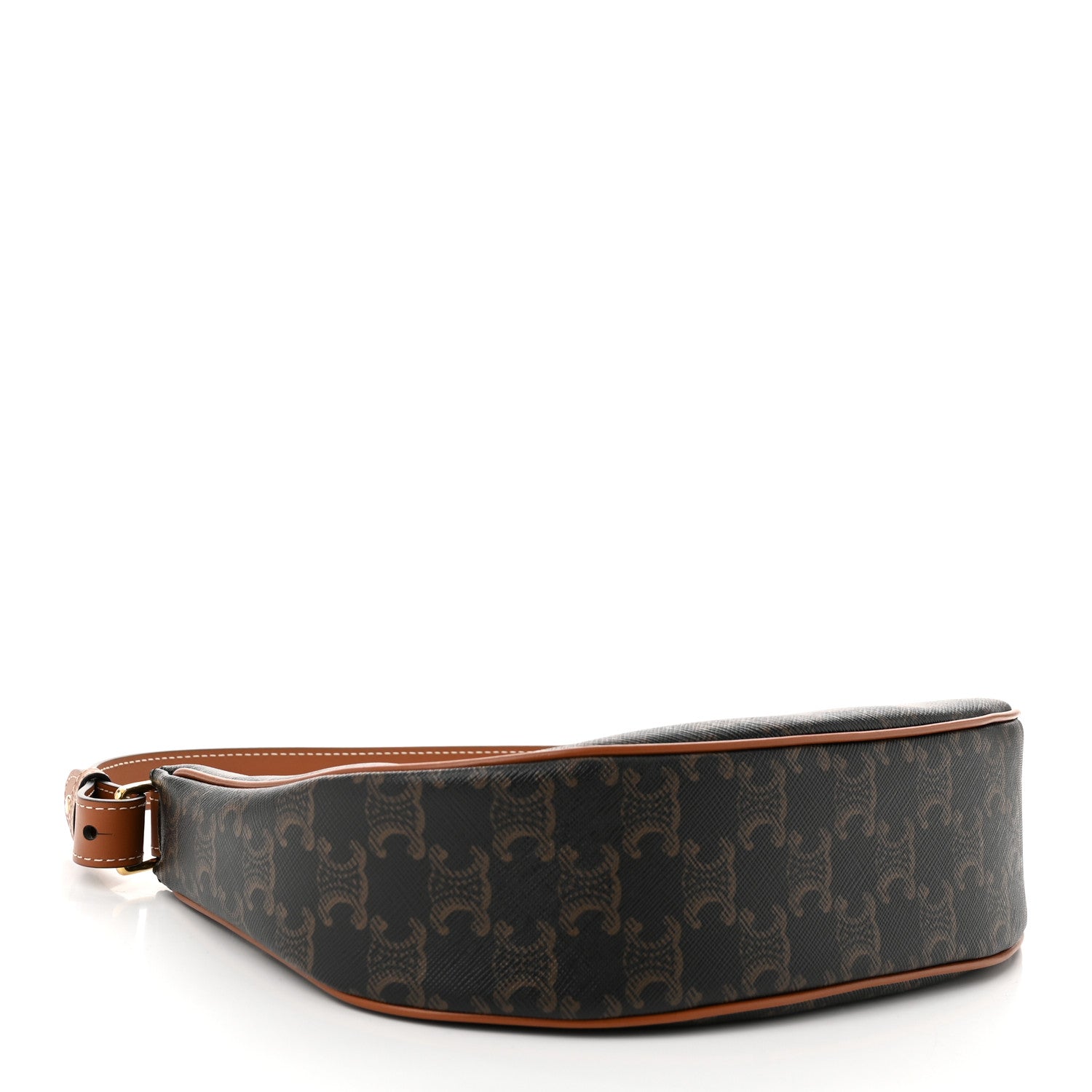 Celine Triomphe Canvas Calfskin Ava Shoulder Bag Tan 4 of 10