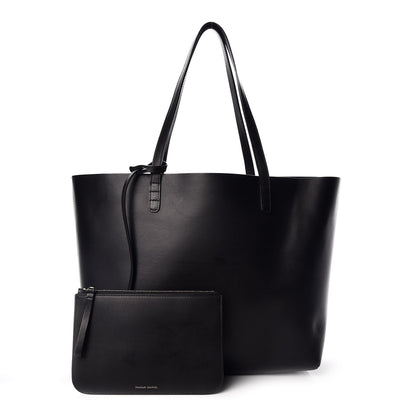 Mansur Gavriel Calfskin Small Shopping Tote Black Blu 1 of 12