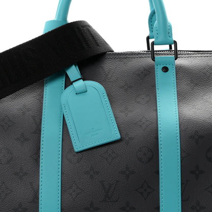 Louis Vuitton Reverse Monogram Eclipse Keepall Bandouliere 55 Turquoise 6 of 8