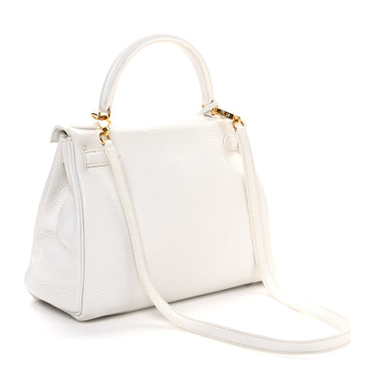Hermes Taurillon Clemence Kelly Retourne 28 White 3 of 10