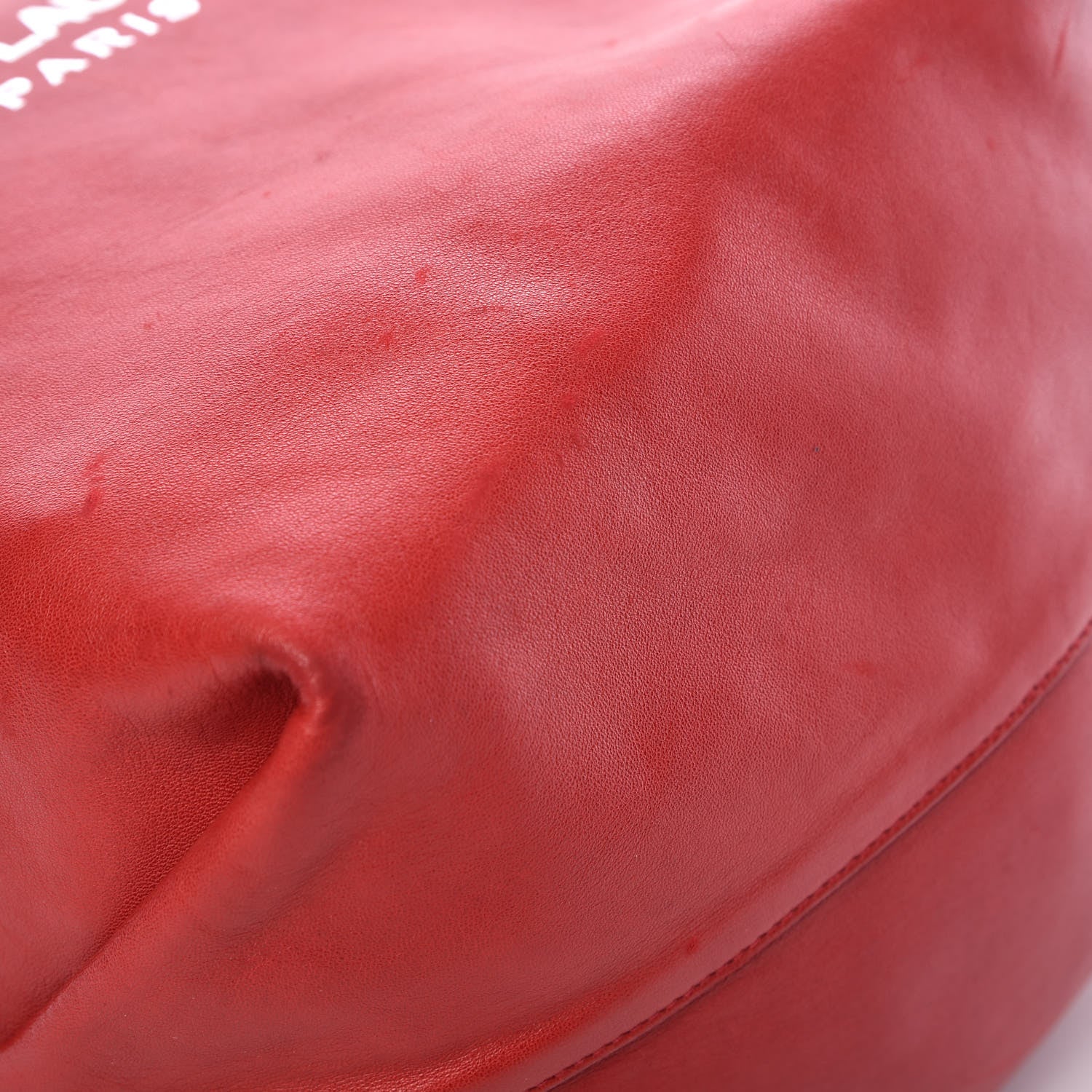 Saint Laurent Lambskin Teddy Drawstring Bag Eros Red 14 of 14
