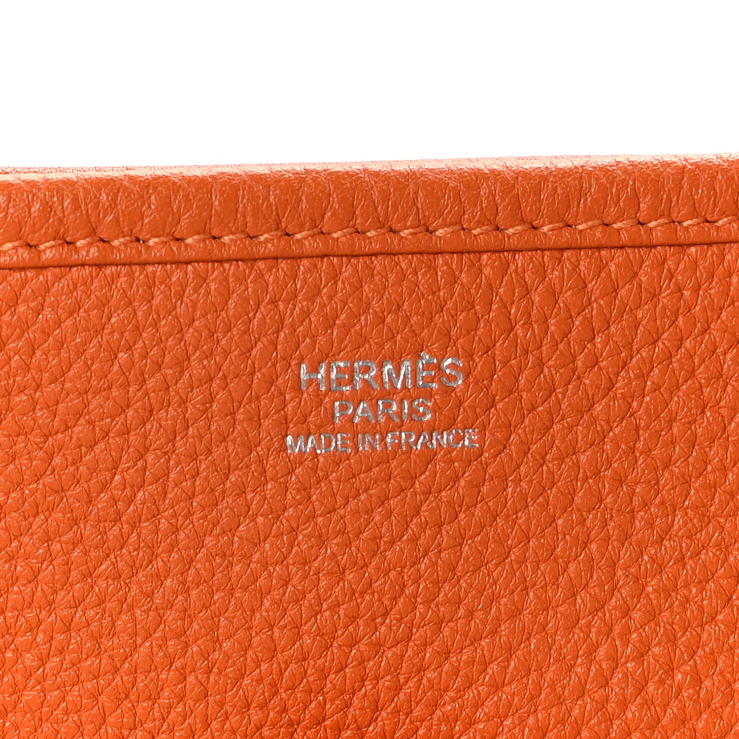 Hermes Taurillon Clemence Evelyne III GM Orange 7 of 10