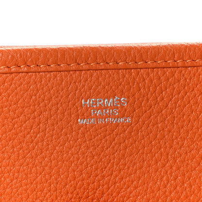 Hermes Taurillon Clemence Evelyne III GM Orange 7 of 10