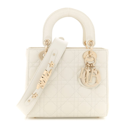 Christian Dior Lambskin Cannage Small My ABCDior Lady Dior White 1 of 13