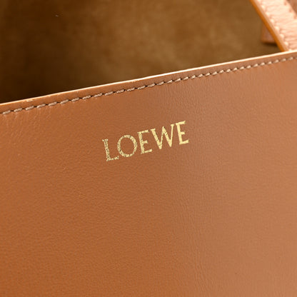 Loewe Shiny Calfskin Large  Puzzle Fold Tote Warm Desert Black 6 of 10
