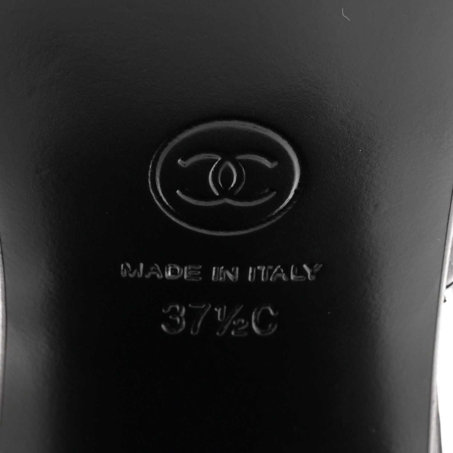 Chanel Shiny Calfskin CC Sandals 37.5 Black 16 of 20