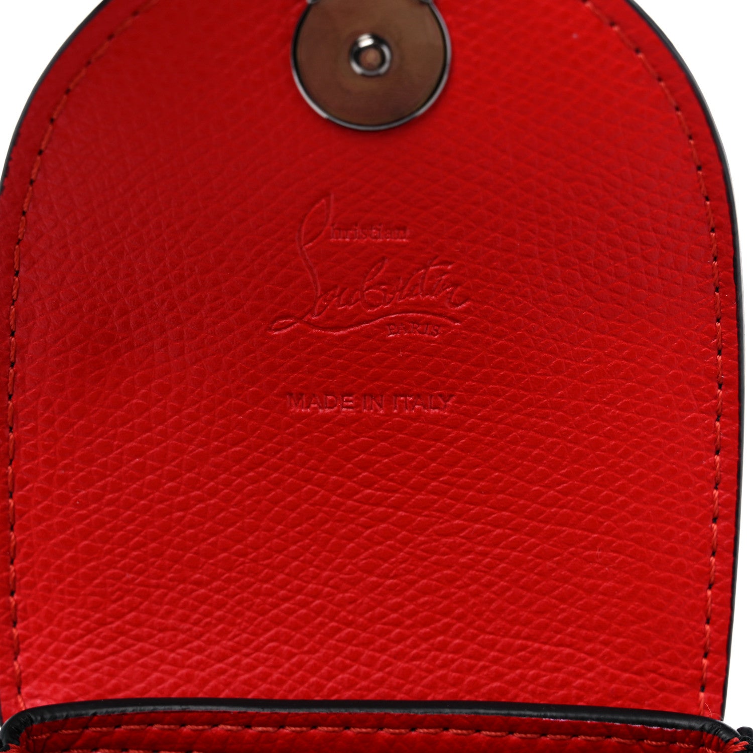 Christian Louboutin Calfskin Spiked Camouflage Mini Explorafunk Keyring Bag Multicolor 6 of 9