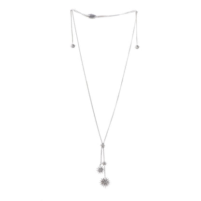 Tiffany DAVID YURMAN Sterling Silver Diamond Starburst Y Necklace 4 of 5