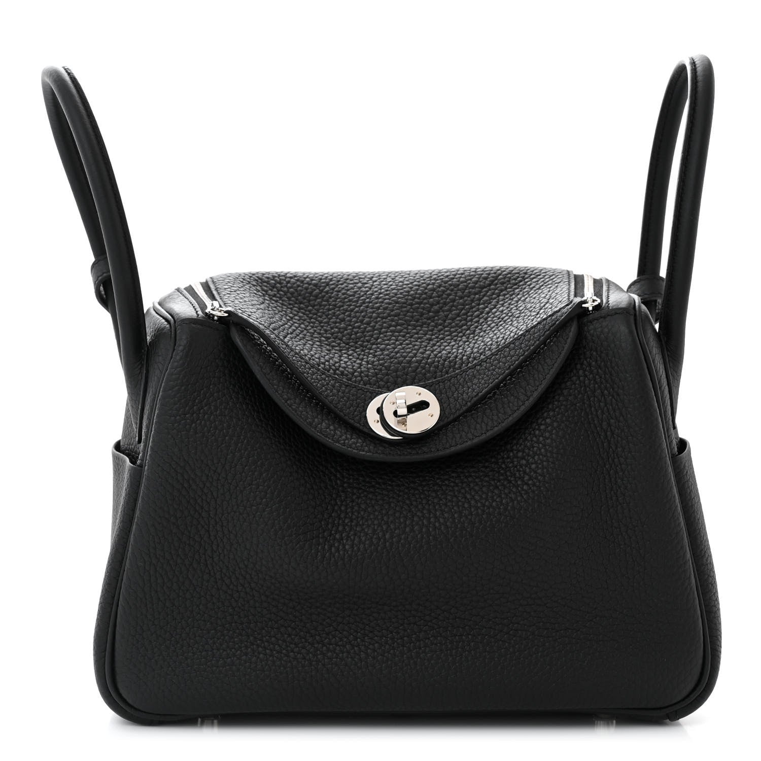 Hermes Taurillon Clemence Lindy 26 Black 1 of 11